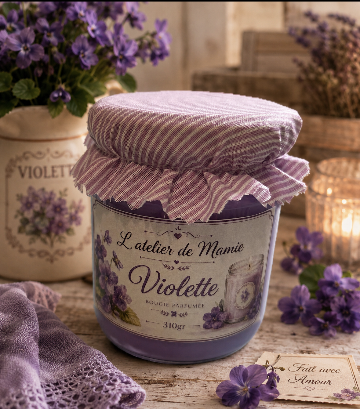 Bougie violette 